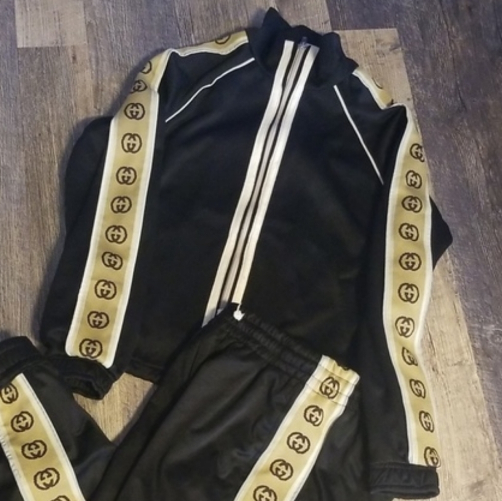 Gucci Black Bomber Jacket with Gold Accents